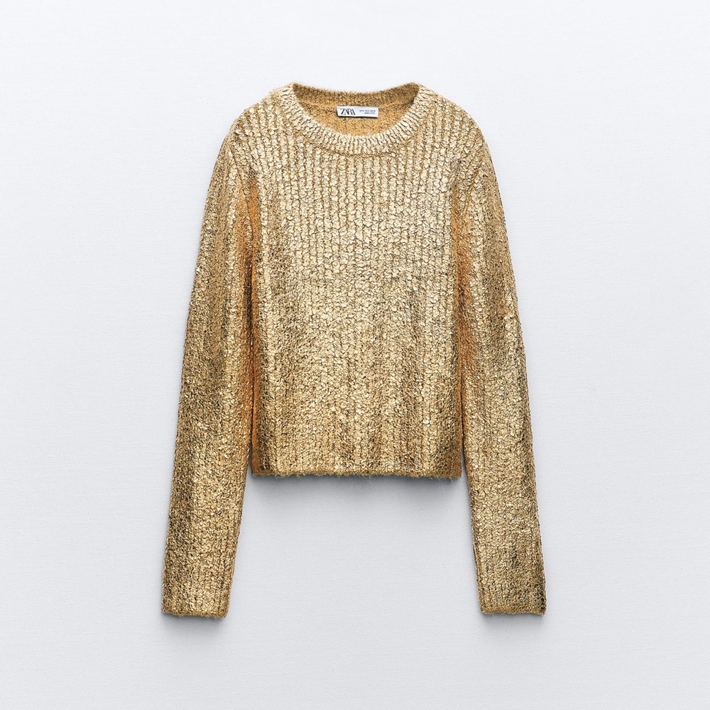 Metallic top long sleeve Zara